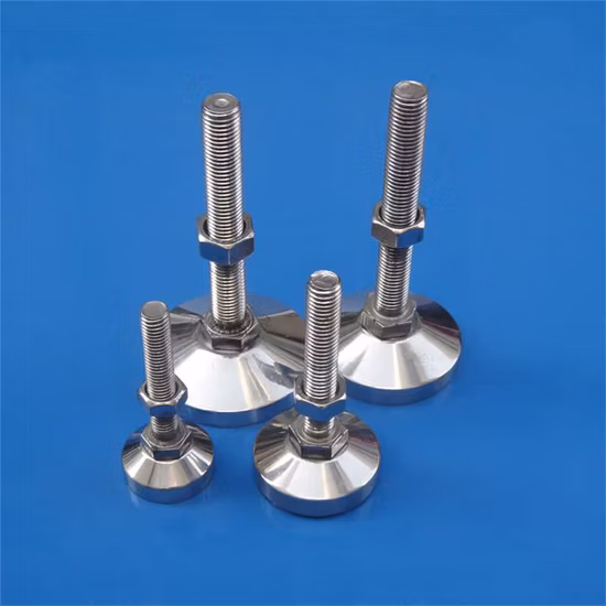 Pés Ajustáveis, Pés Niveladores, Pés Fixos, Pés Ajustáveis ​​para Serviços Pesados, Aço, Nylon, Aço Inoxidável