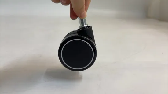 Rodízio de borracha de poliuretano Whee para cadeira de escritório preta resistente