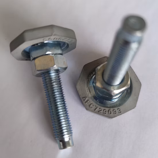 Pé de aço de borracha com parafuso ajustável de nivelamento industrial resistente